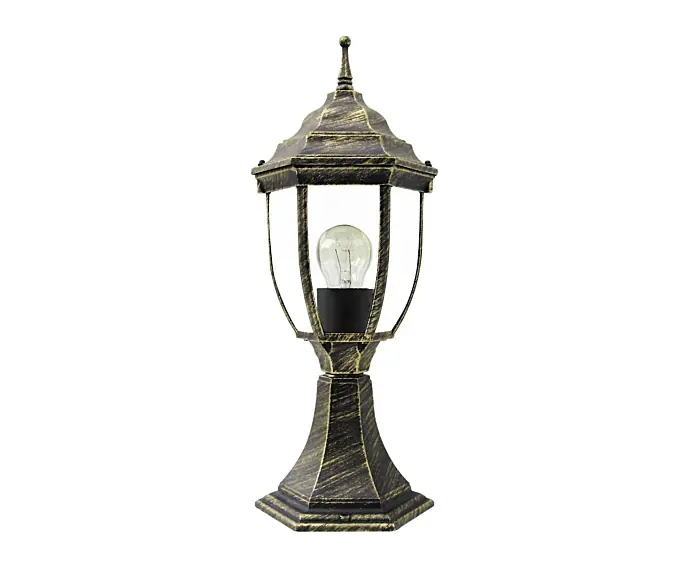 Klasyczna stojąca lampa ogrodowa 1xE27 Nizza złoto antyczne 8453 Rabalux - Ostatnia szansa