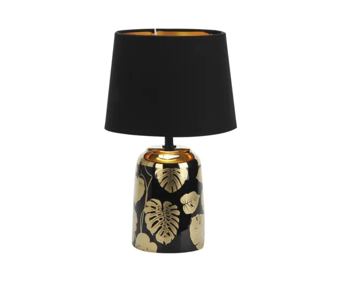 Nowy produkt - Lampka nocna z abażurem złoto czarna E14 Sonal 4549 Rabalux