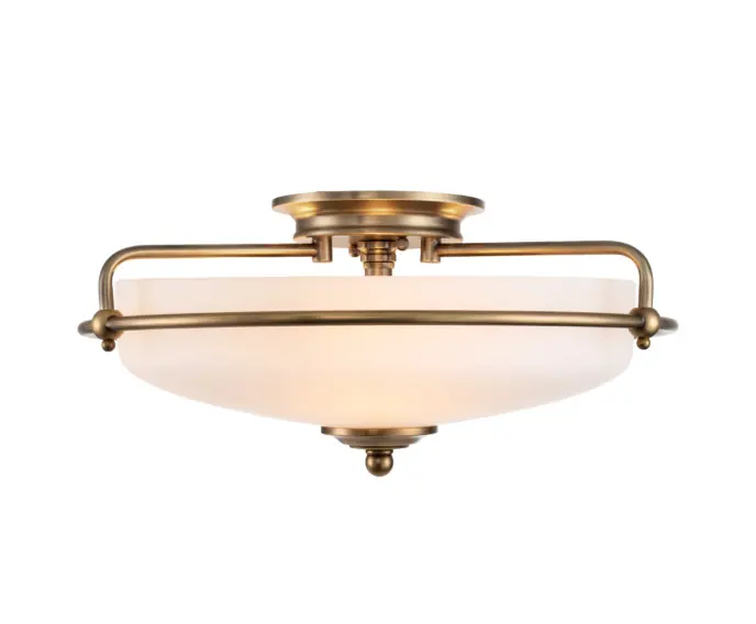 Lampa sufitowa plafon mosiądz Grifiin Quizel | Oszczędź teraz