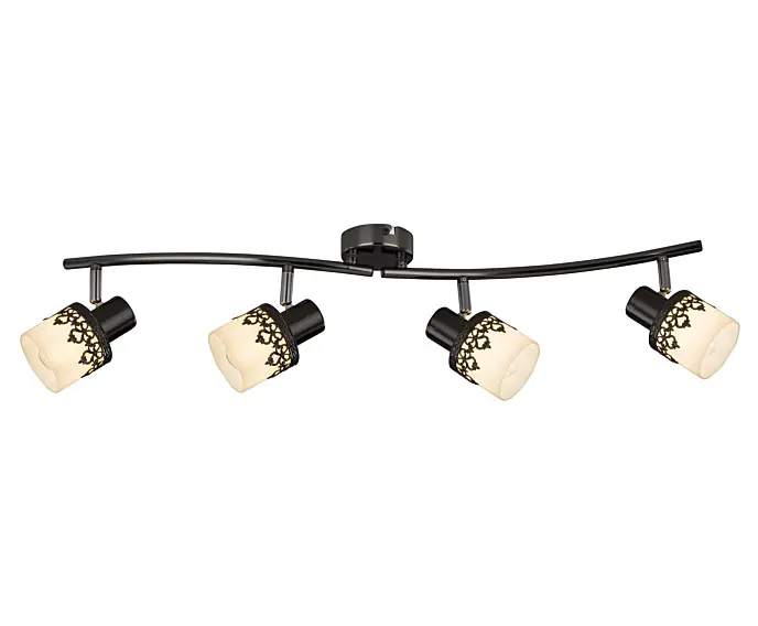 Ekspresowa dostawa | Lampa ścienno-sufitowa E14 4x40W kolor czarny 5344 Lacey Rabalux
