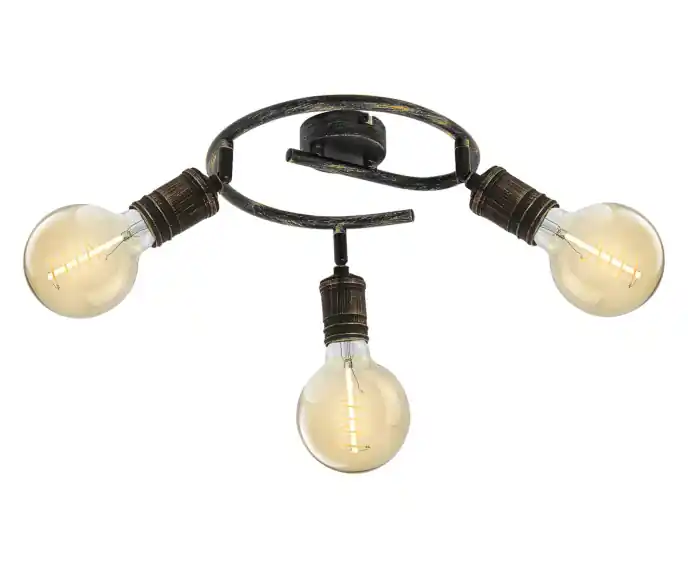 Lampa sufitowa nowoczesna E27 3x25W kolor złoto antyczne 3216 Fidel Rabalux - Produkt premium