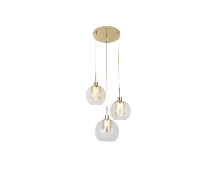 Lampa wisząca E27 3x60W kolor złoty 6496 Philana Rabalux - Oszczędź