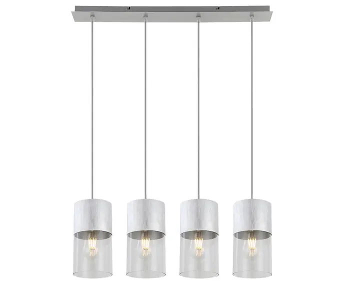 Dodaj do koszyka - Lampa wisząca E27 4x40W kolor szczotkowane aluminium 3156 Zelkova Rabalux