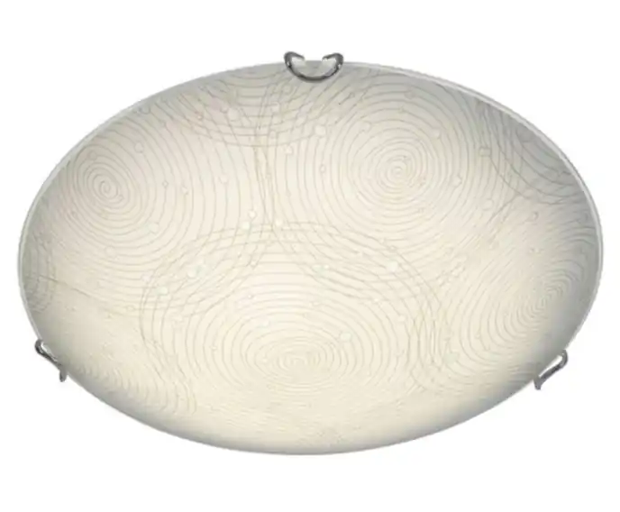 Nie przegap | Plafon szklany 40 cm LED 18W biały wzorzysty okrągły Andra 3236 Rabalux