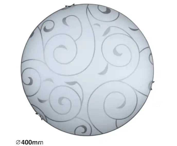 Plafon szklany 40 cm E27 2x60W klips chromowy okrągły Harmony Lux 3853 Rabalux - Niska cena