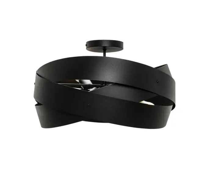 Ekstra rabat - Lampa sufitowa czarna metalowa TORNADO 3xE27 Zuma Line 1116