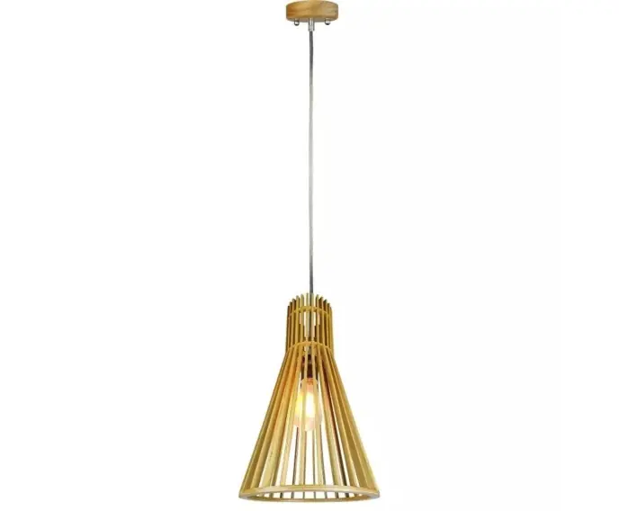 Cena po obniżce | Lampa wisząca drewniana stożek V-TAC 2450-40521