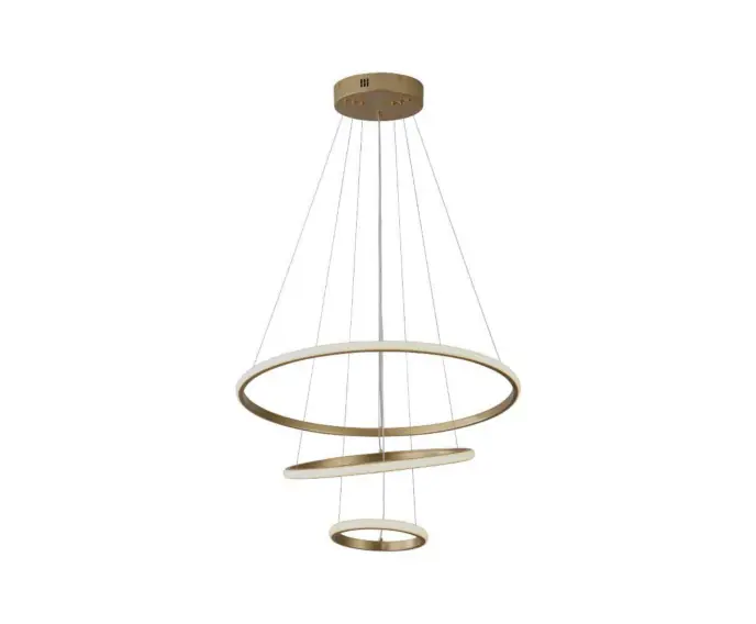 Produkt wysokiej jakości | Lampa wisząca LED 3 ringi 3000K złoty V-TAC VT-7816-8019