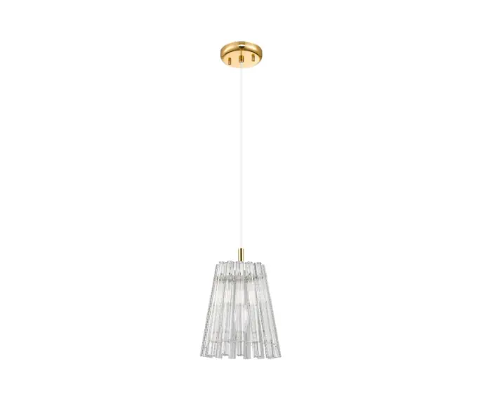 Lampa wisząca szklana kryształowa złota BACH 1xE14 Zuma Line P0547-01H-F9AC - Już w sprzedaży