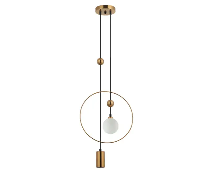 Lampa wisząca mosieżna podwójna nowoczesna TROSTI Italux PND-428892-BRO - Nowość w sklepie