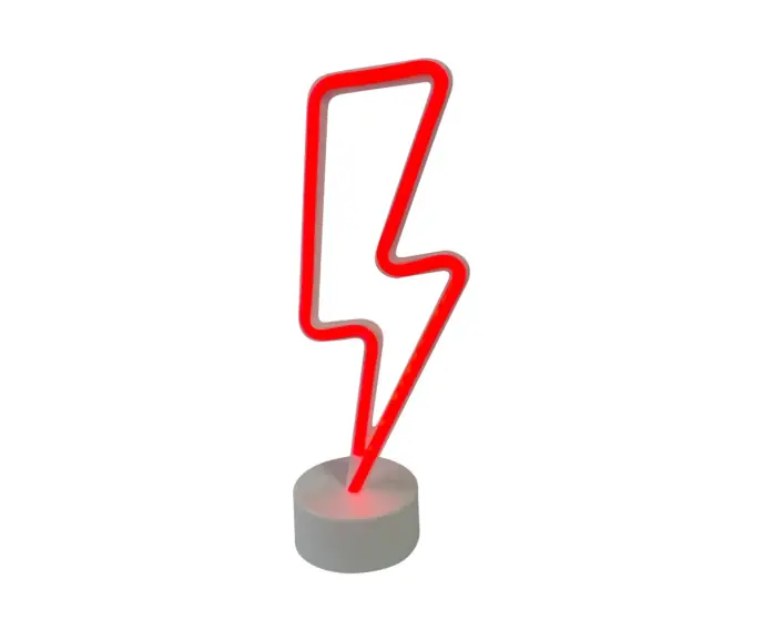 Lampa stołowa nocna dla dzieci neonowy czerwony piorun LED 1.08W Neon Zuma Line - Oferta