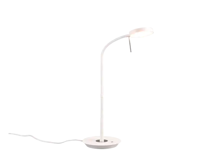 Lampa biurkowa biała nowoczesna regulowana wbudowany LED Monza Trio - Nowa pozycja w ofercie