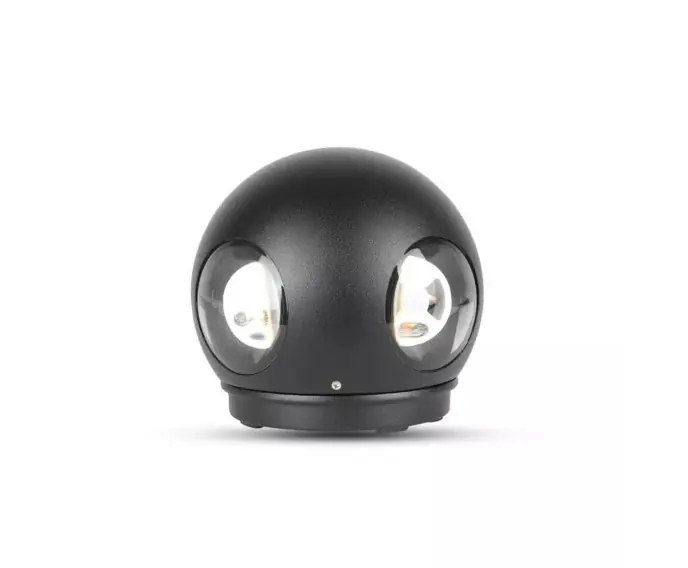 Kinkiet Ścienny V-TAC 4W LED Czarny Okrągły IP65 VT-834 ciepła 440lm - Cena fabryczna