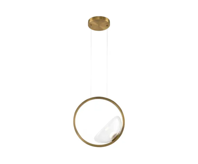 Lampa wisząca koło ze szklanym kloszem Lunare Maytoni MOD327PL-L5BS3K - Hit sprzedażowy