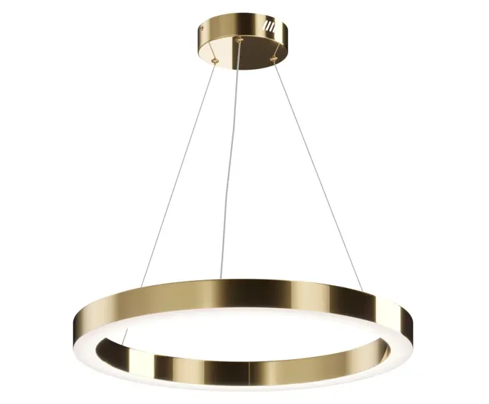 Ostatnie sztuki | Lampa wisząca LED mosiężny pierścień 60 cm Saturno Maytoni MOD415PL-L45BS4K