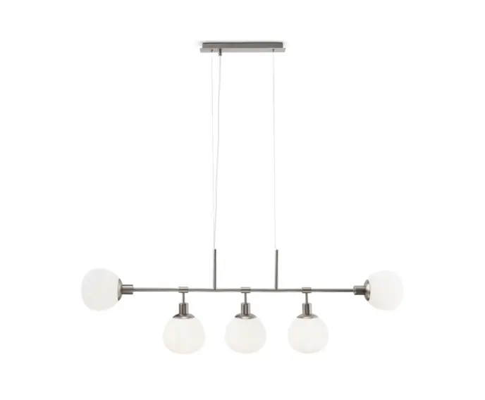 Hit sprzedażowy | Lampa wisząca niklowany, białe kule Erich Maytoni MOD221-PL-05-N