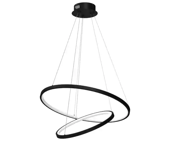 Nowa pozycja w ofercie - Lampa wisząca żyrandol LED 51W Milagro ROTONDA 7942 czarny