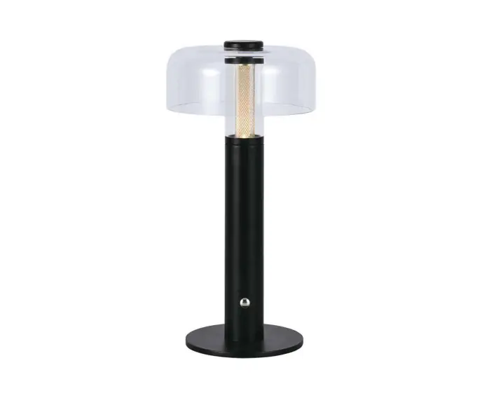 Lampka restauracyjna stołowa biurkowa 1W 100lm LED USB z akumulatorem czarna | Wyprzedaż