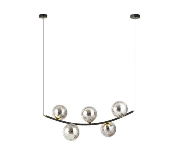 Lampa wisząca żyrandol RITZ 5 BL GRAFIT Emibig 1297/5 - Wyjątkowa oferta