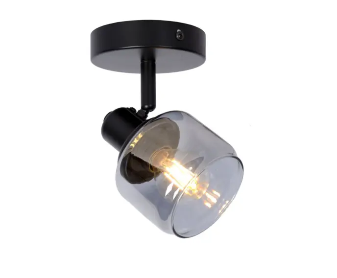 Outlet | Lampa ścienno-sufitowa czarna BJORN 1xE14 40W Lucide