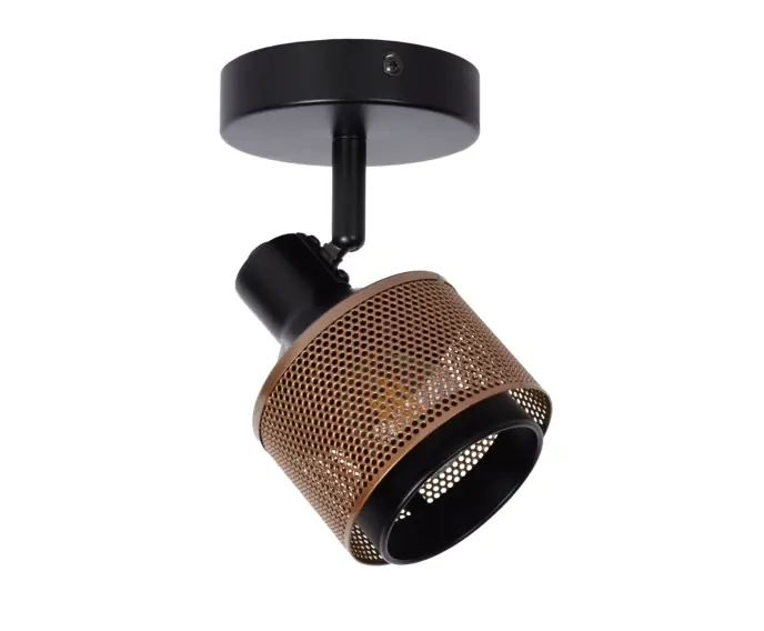Lampa ścienno-sufitowa złoto-czarna RAFA 1xE14 40W Lucide - Hit cenowy