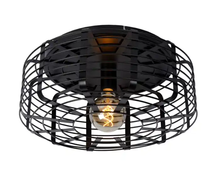 Oferta specjalna - Lampa sufitowa druciana czarna koszyczek MELOPEE 1xE27 40W Lucide