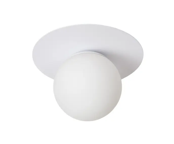Lampa sufitowa kula biała, biała podsufitka TRICIA 1xE27 15W Lucide | Najwyższa jakość