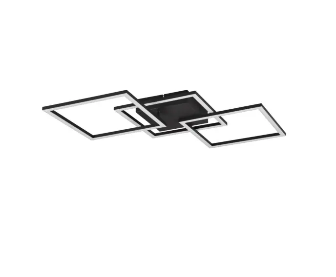 Lampa sufitowa kwadraty regulowana czarny mat TRAIL LED 31W RL | Hit cenowy