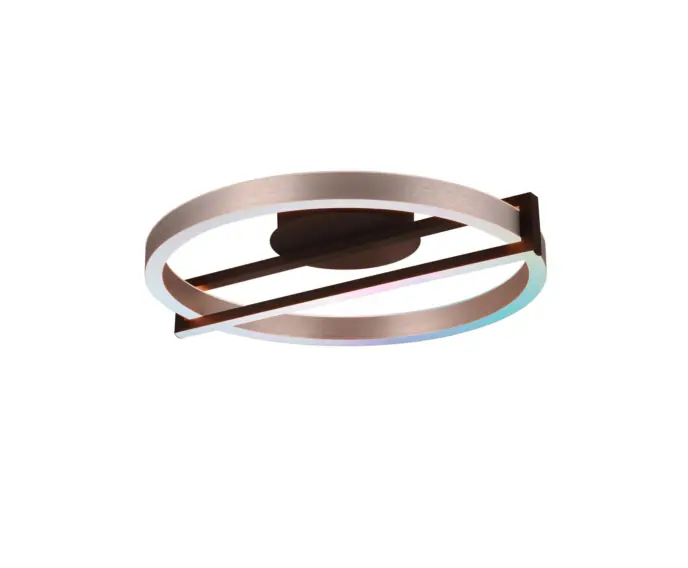 Sprawdzony produkt - Lampa sufitowa nowoczesna ring srebrny z czarnym THOMPSON LED 55W Trio