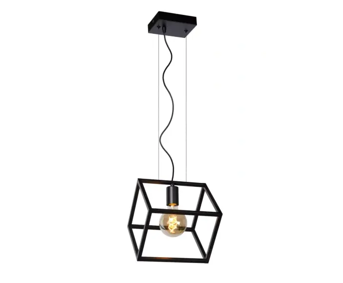 Lampa wisząca minimalistyczna czarna FABIAN 1xE27 40W Lucide - Zamów teraz