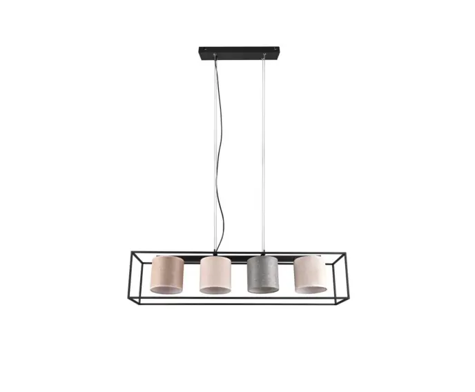 Lampa wisząca z abażurami w odcieniach brązu ROSS 4xE27 25W Trio - Nowość w ofercie