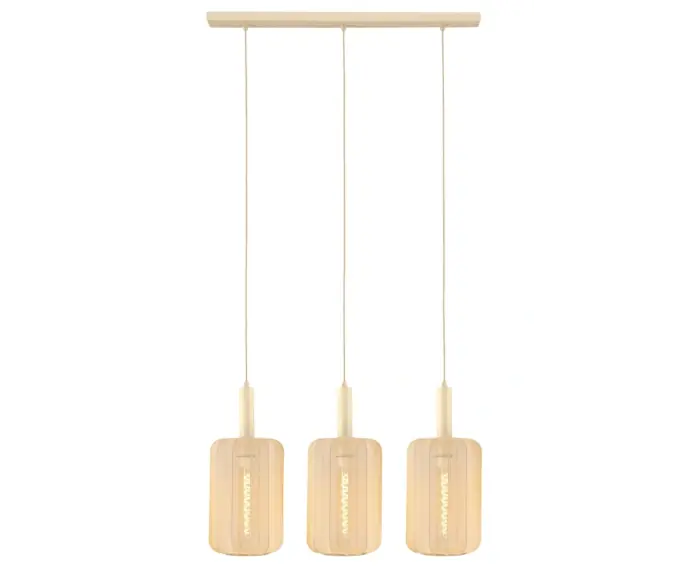 Popularny produkt | Lampa wisząca z abażurami z tkaniny beżowa CORINA 3xE27 40W Lucide