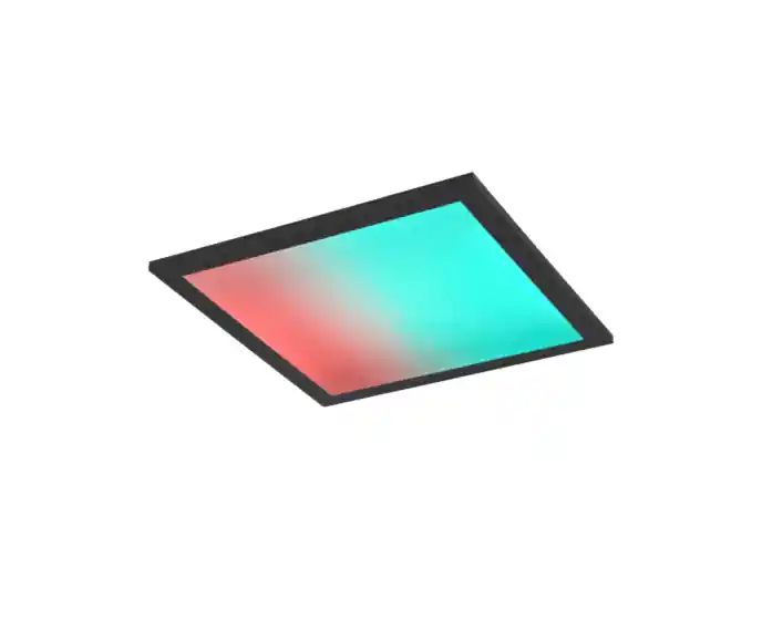 Sprawdzony produkt - Plafon z pilotem 29.5 cm LED 13W czarny kwadratowy BETA RL