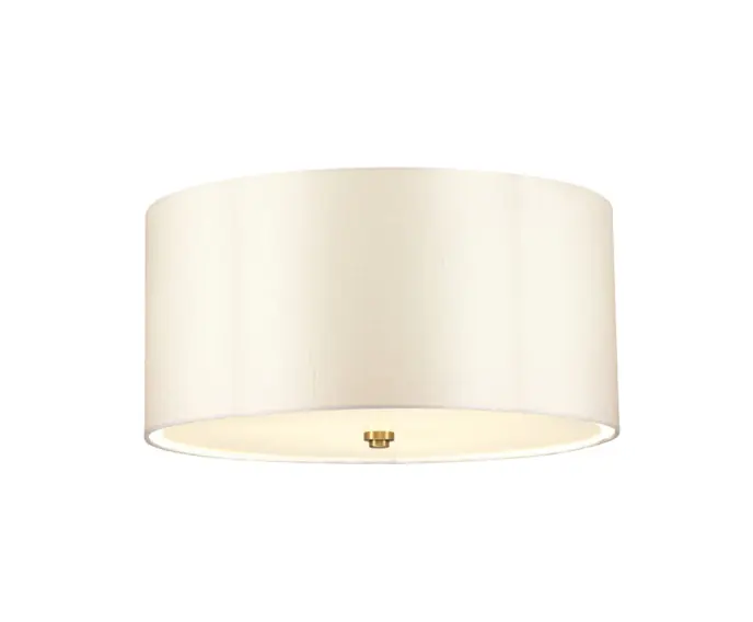 Najlepsza cena - Plafon abażurowy okrągły 45.7 cm 3xE27 60W postarzany mosiądz Fletcher Flush Designer‘s Lightbox