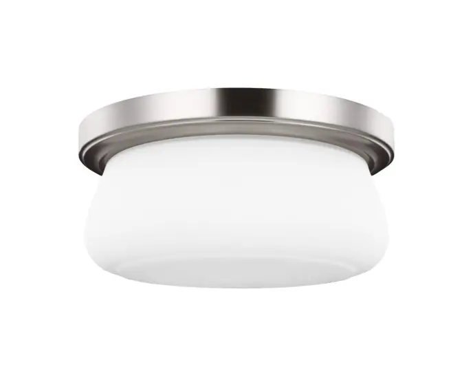 Łatwy zwrot | Plafon okrągły 33.1 cm 2xE27 60W satynowy nikiel Vintner Feiss