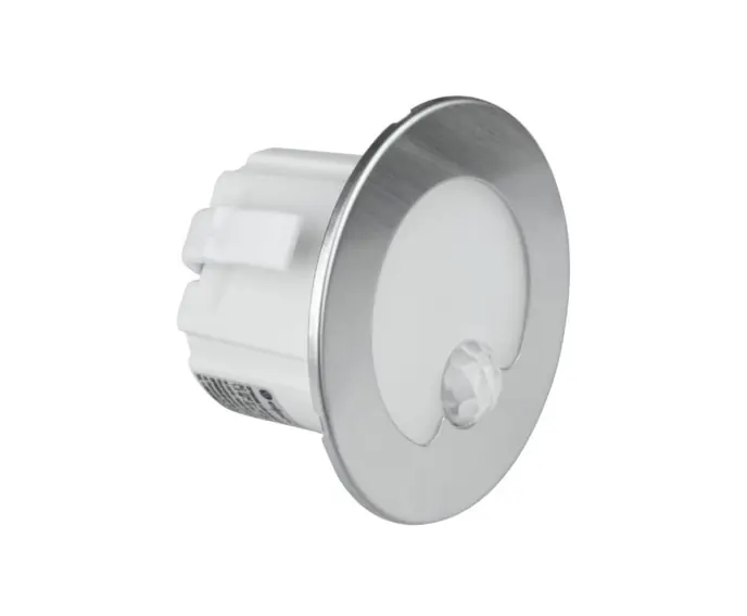 Skorzystaj z oferty | Oprawa schodowa LED 1.2W z czujnikiem ruchu okrągła srebrna DPM