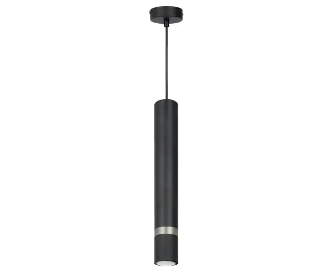Lampa wisząca czarna rurka regulowana ze srebrnym elementem Joker 1xGU10 Milagro | Oferta kończy się wkrótce