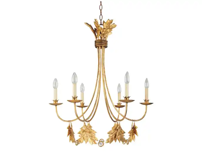 Lampa wisząca designerska złota Sweet Olive 6xE14 60W Flambeau | Mega okazja