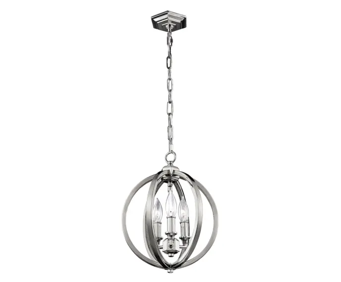 Lampa wisząca nikiel polerowany Corinne 3xE14 60W Feiss - Profesjonalna jakość