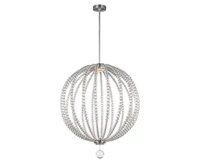 Lampa wisząca kula 51 cm satynowy nikiel Oberlin LED 12W Feiss | Od ręki