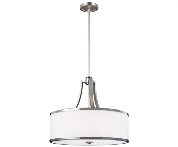Tylko przez ograniczony czas - Lampa wisząca satynowy nikiel i chrom Prospect Park 4xE27 60W Feiss