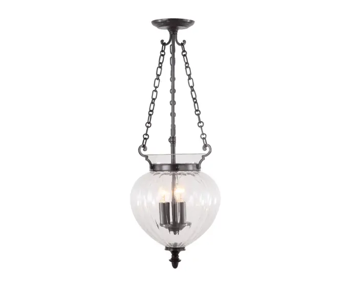 Produkt ceniony przez klientów | Lampa wisząca rustykalna stary brąz Finsbury Park 3xE14 60W Elstead