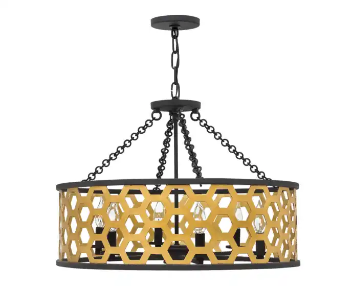 Lampa wisząca ciepłe złoto Felix 6xE14 60W Hinkley - Hit