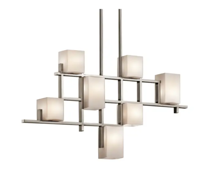 Żyrandol nowoczesny nad stół klasyczny pewter City Lights 7xG9 3W Kichler | Produkt premium