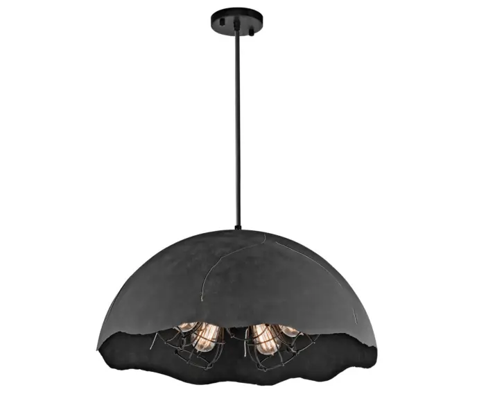 Lampa wisząca postarzany cynk Fracture 5xE27 100W Kichler | Wyprzedaż