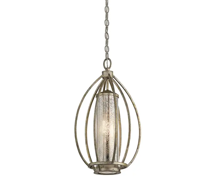Kup dziś - Lampa wisząca postarzane jasne złoto Rosalie 1xE27 60W Kichler