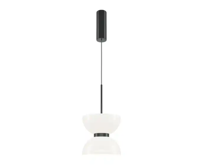 Ograniczona ilość | Lampa wisząca nowoczesna czarna z białym kloszem Kyoto LED 11W Maytoni