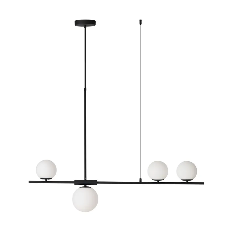 Bardzo popularny produkt - Lampa wisząca czarna metalowa z białymi kulami 4-punktowa AZ4418 z serii Santander - Azzardo