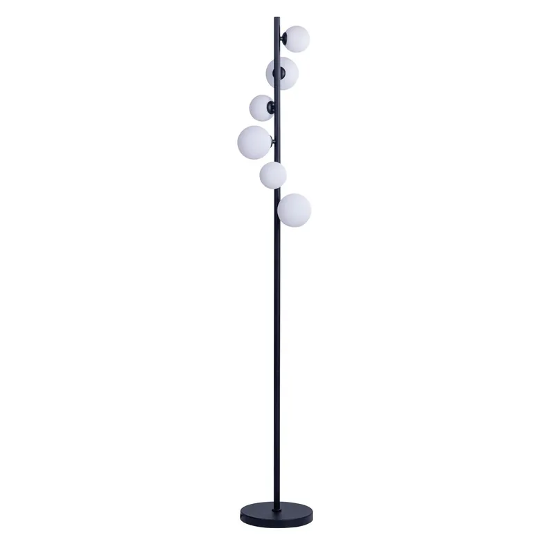 Lampa podłogowa metalowa czarno-biała 6-punktowa AZ4405 z serii Sybilla - Azzardo - Jakość premium
