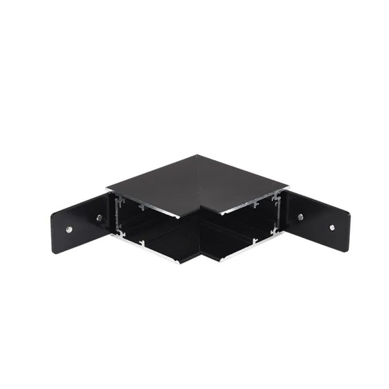 Złącze ścienne magnetyczne czarne metalowe AZ4683 z serii Corner90 - Azzardo | Promocja